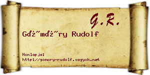 Gömöry Rudolf névjegykártya
